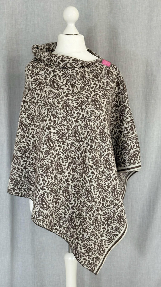 Poncho in Beige Natur