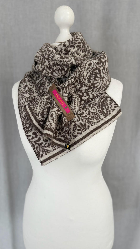 Merino Schaal in Beige Natur