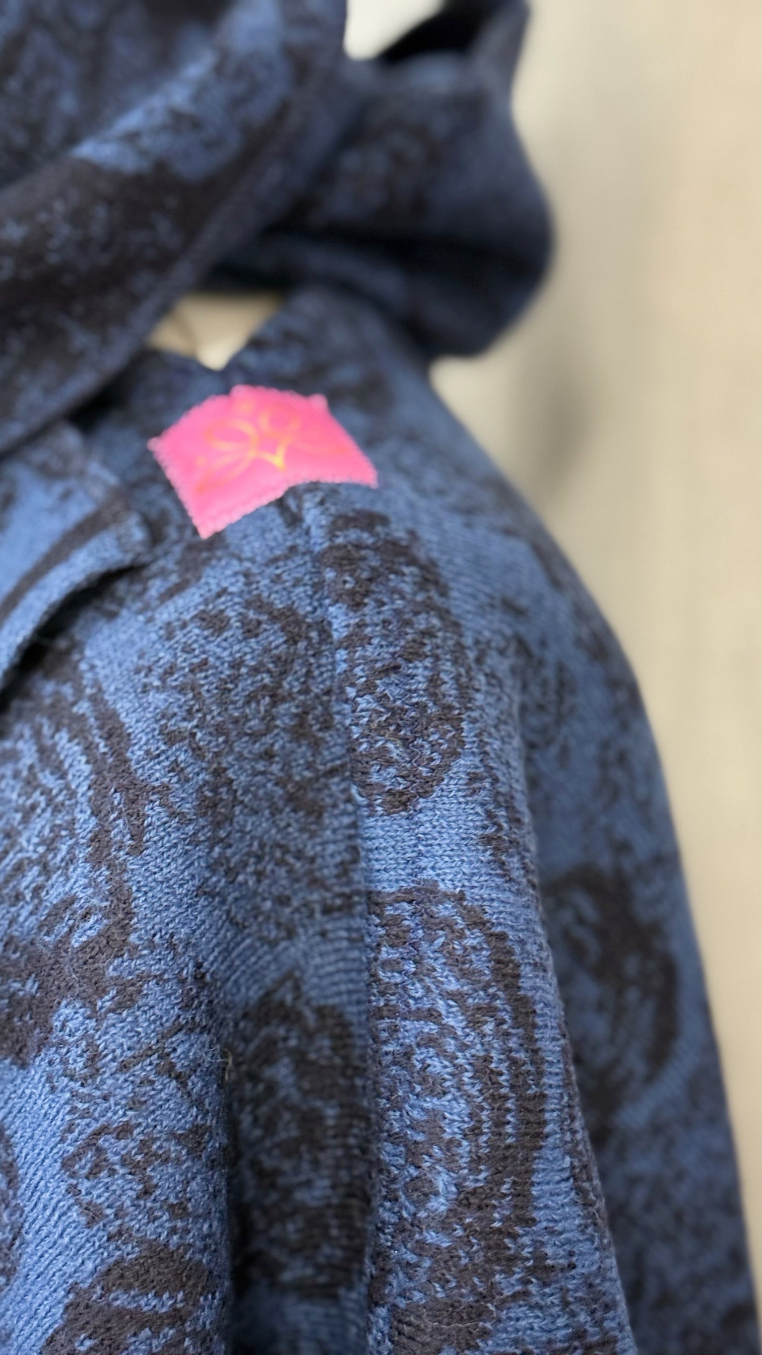 Poncho Rose blau/dunkelblau