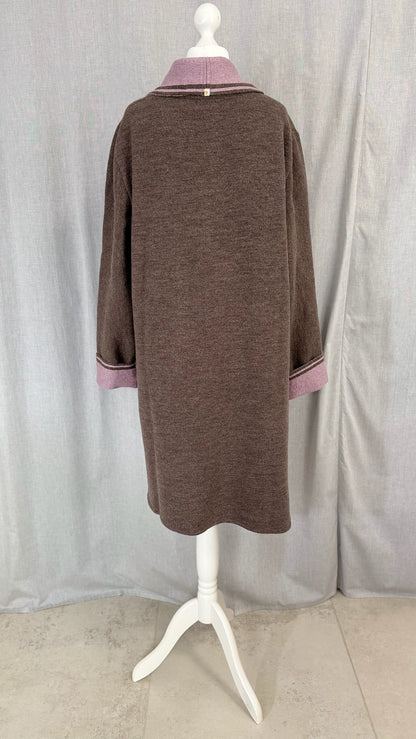 Mantel Gehrock braun/rosa