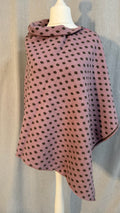 Poncho Gepunktet Rosé/Braun