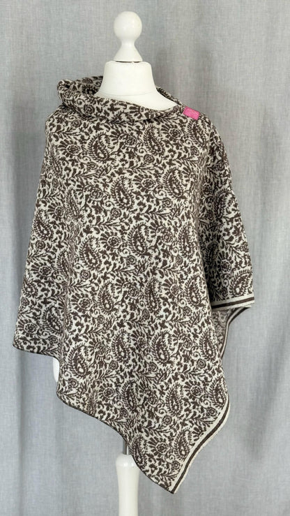 Poncho in Beige Natur