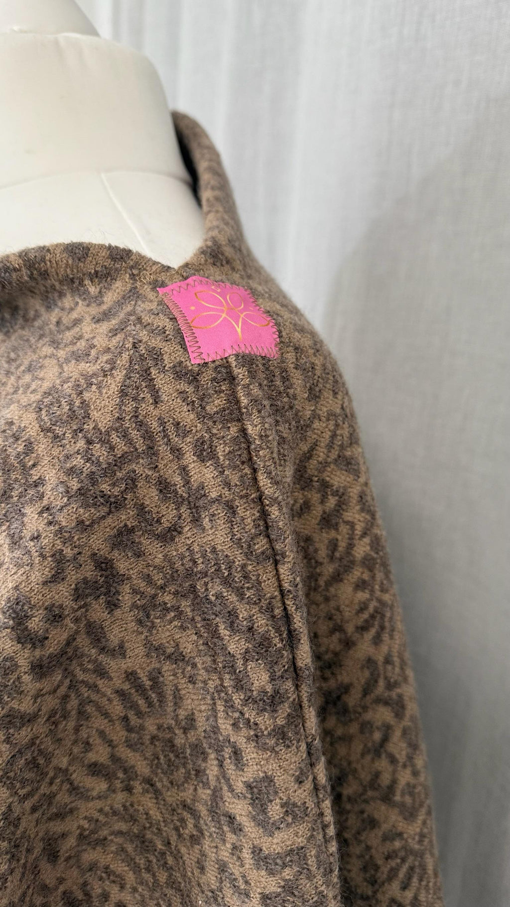 Poncho in Braun/Schoko