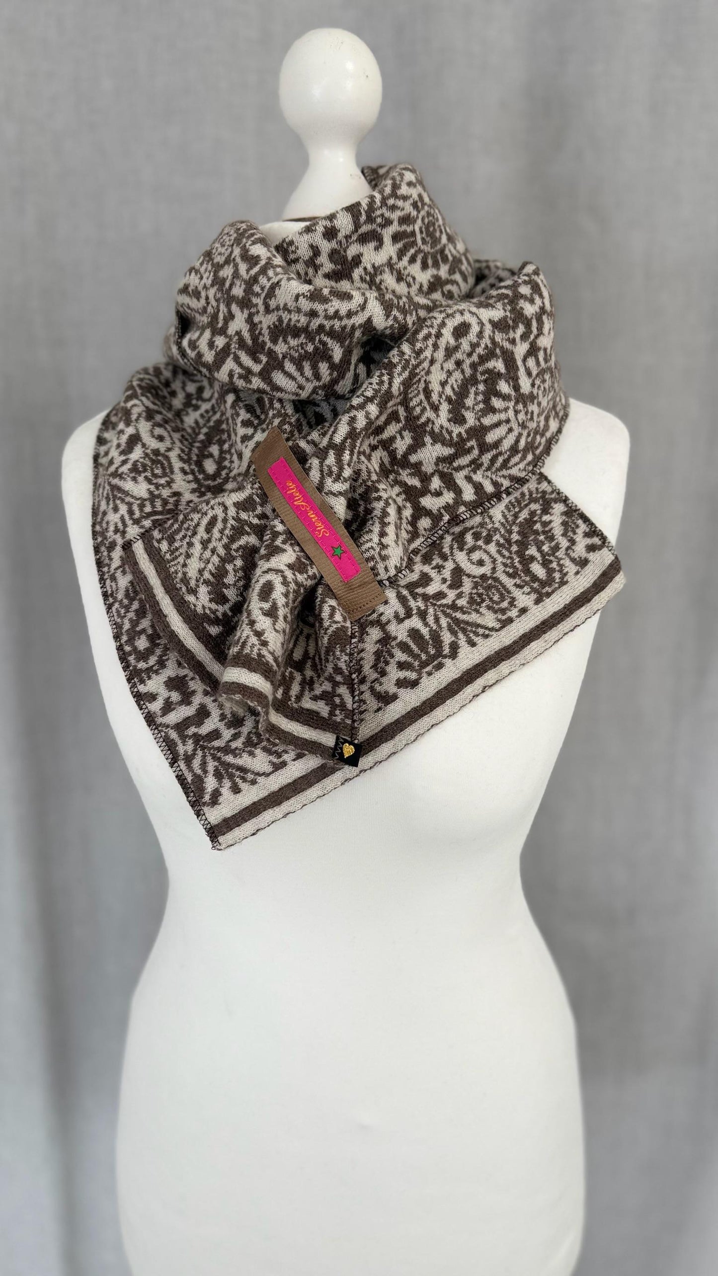 Merino Schaal in Beige Natur