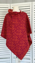 Poncho Paisley Brombeere/Orange